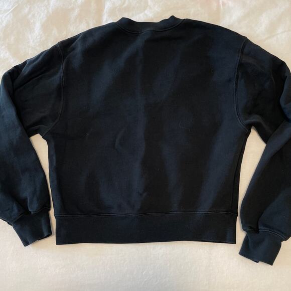 Agolde Black V Neck Pullover Sweater 100% Cotton Women's Small - Picture 2 of 8